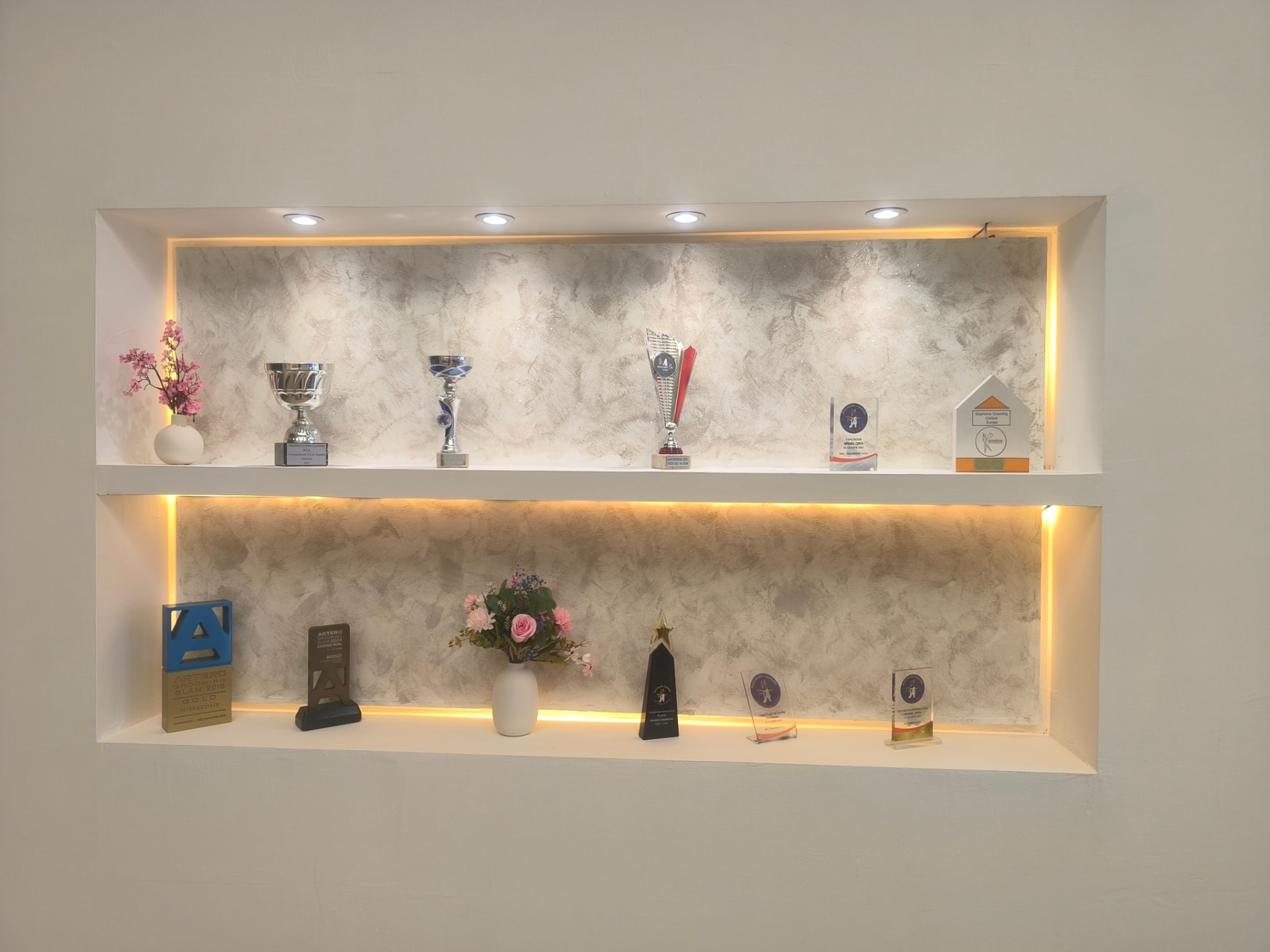 Trofeos expuestos en el salón de Valencia