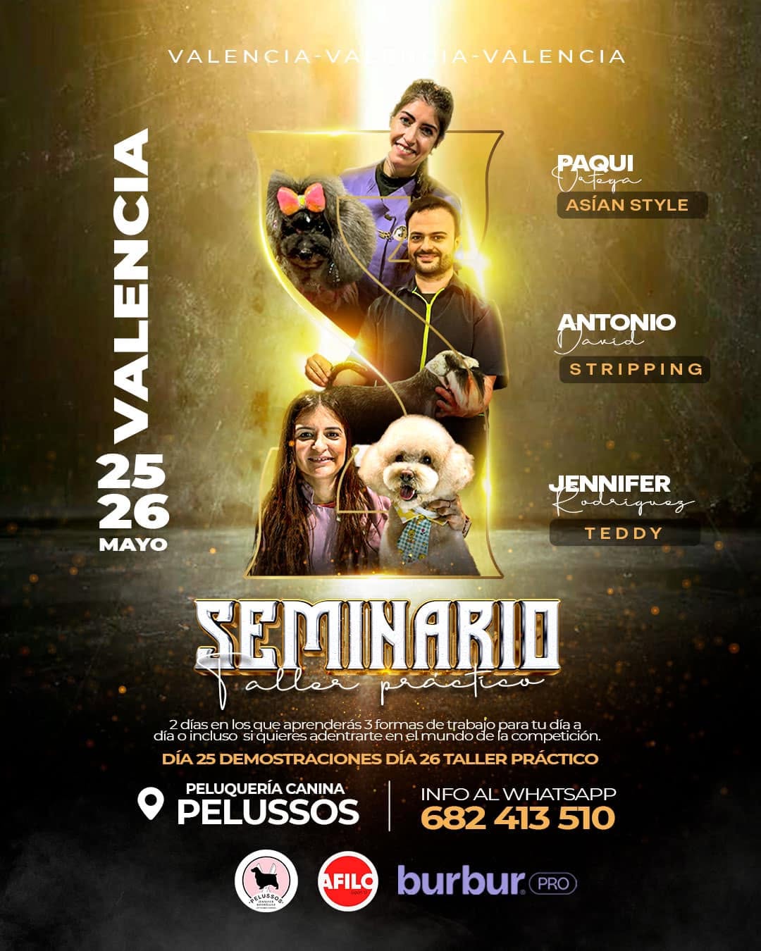 Seminario de peluquería canina impartido por Jennifer Rodríguez en Valencia